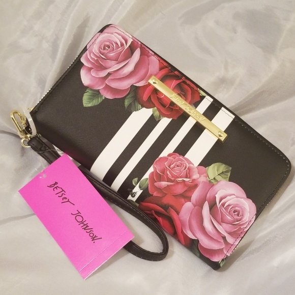 Betsey Johnson Handbags - Betsey Johnson Rose Striped Wallet